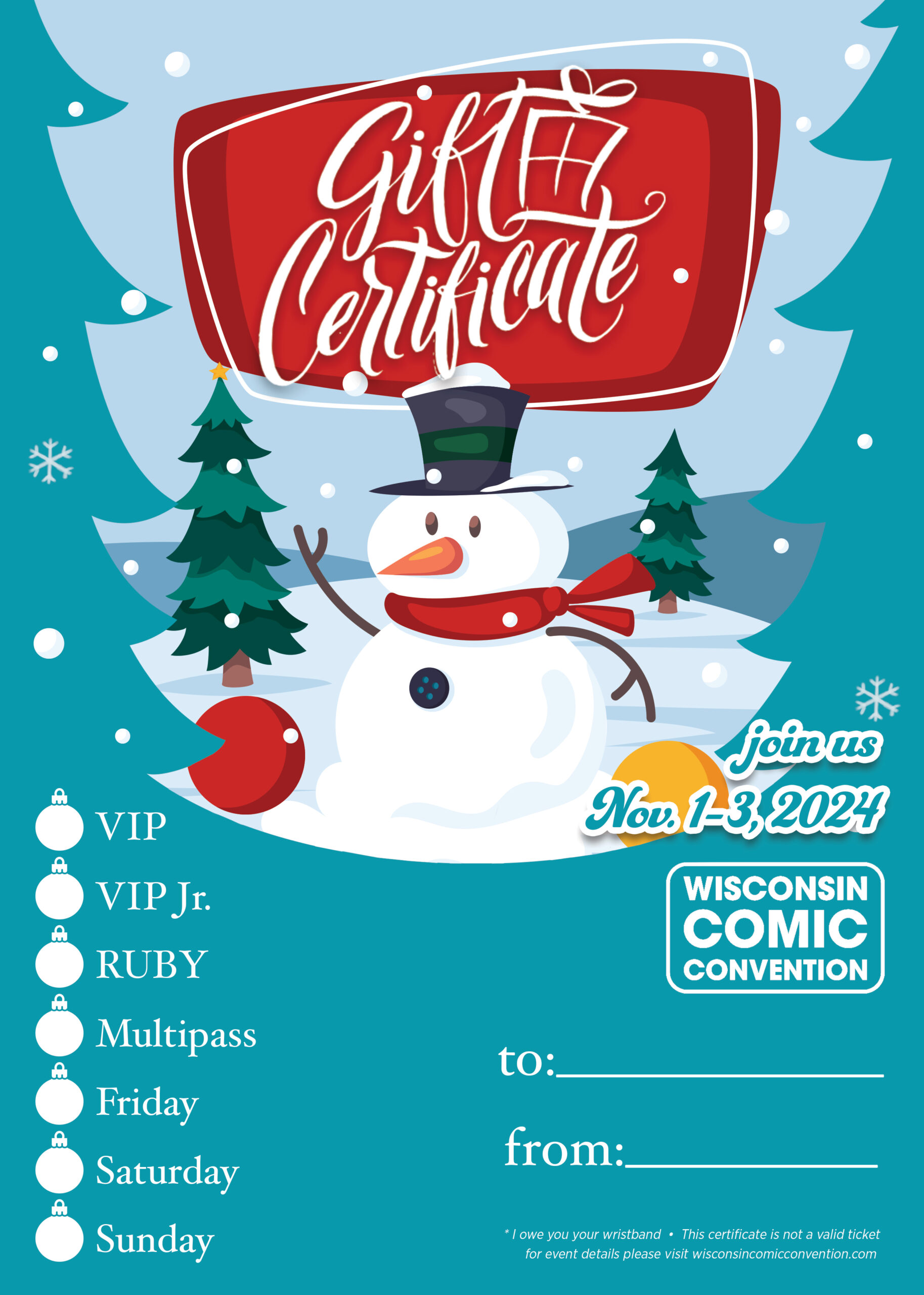 Printable Holiday Gift Certificate